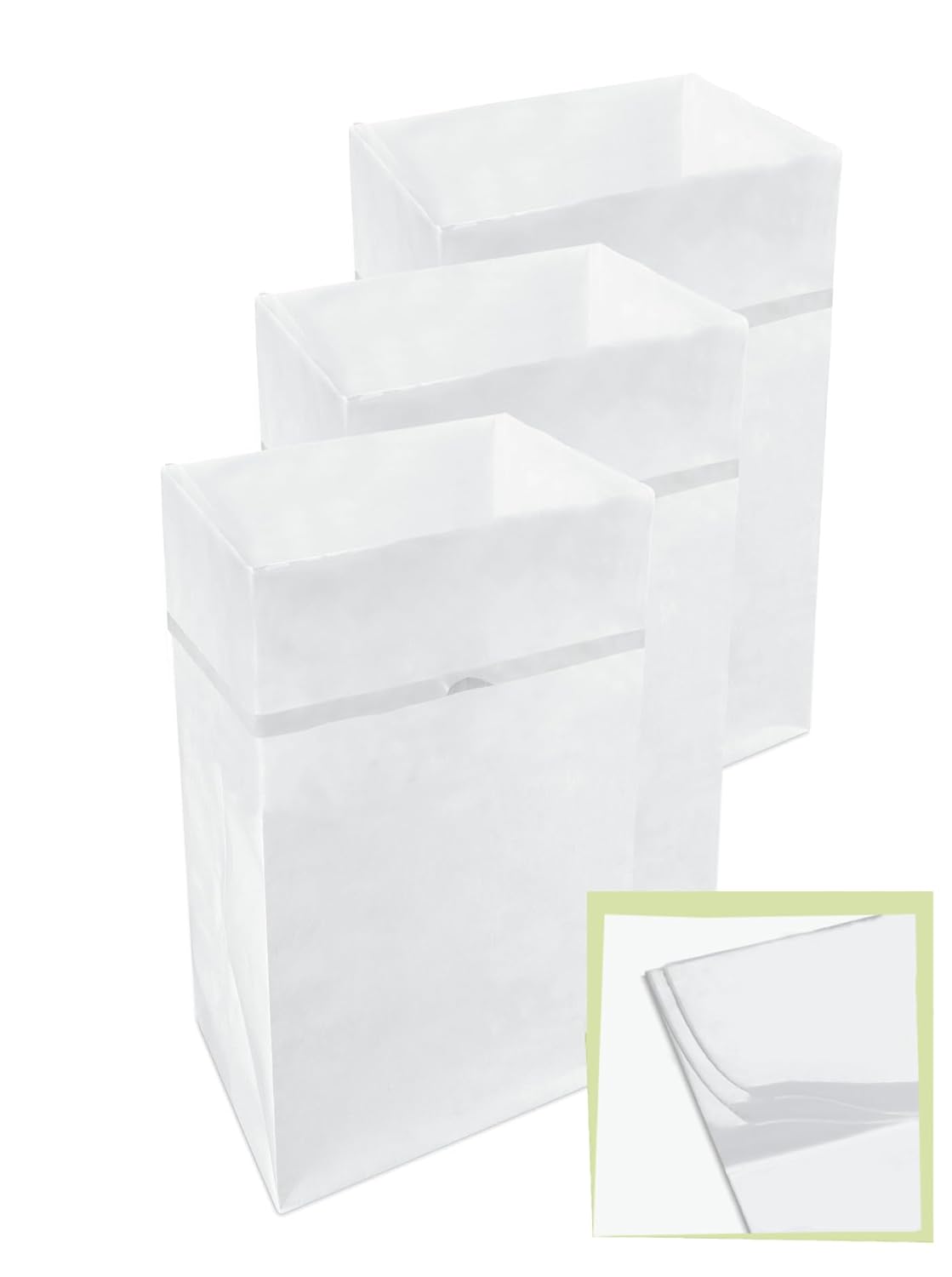 30 Gallon Disposable Pop-Up Trash Cans (3-Pack, Multi-Liner) with Fitted Bags – Foldable Garbage &