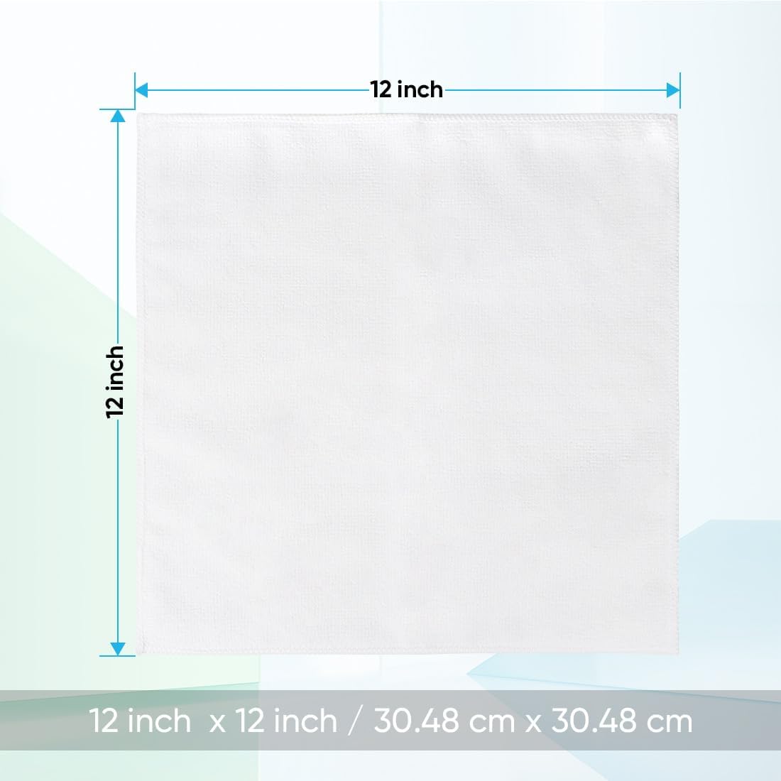 HOMEXCEL Microfiber Washcloths 12 Pack, Highly Absorbent and Soft Face Towel, Multi-Purpose White