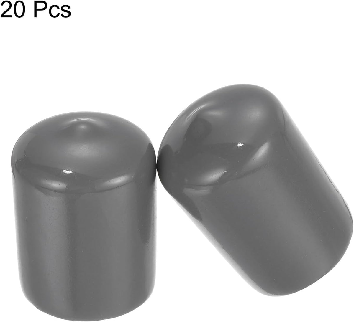 uxcell 20pcs Rubber End Caps 20mm ID Vinyl PVC Round Tube Bolt Cap Cover Screw Thread Protectors