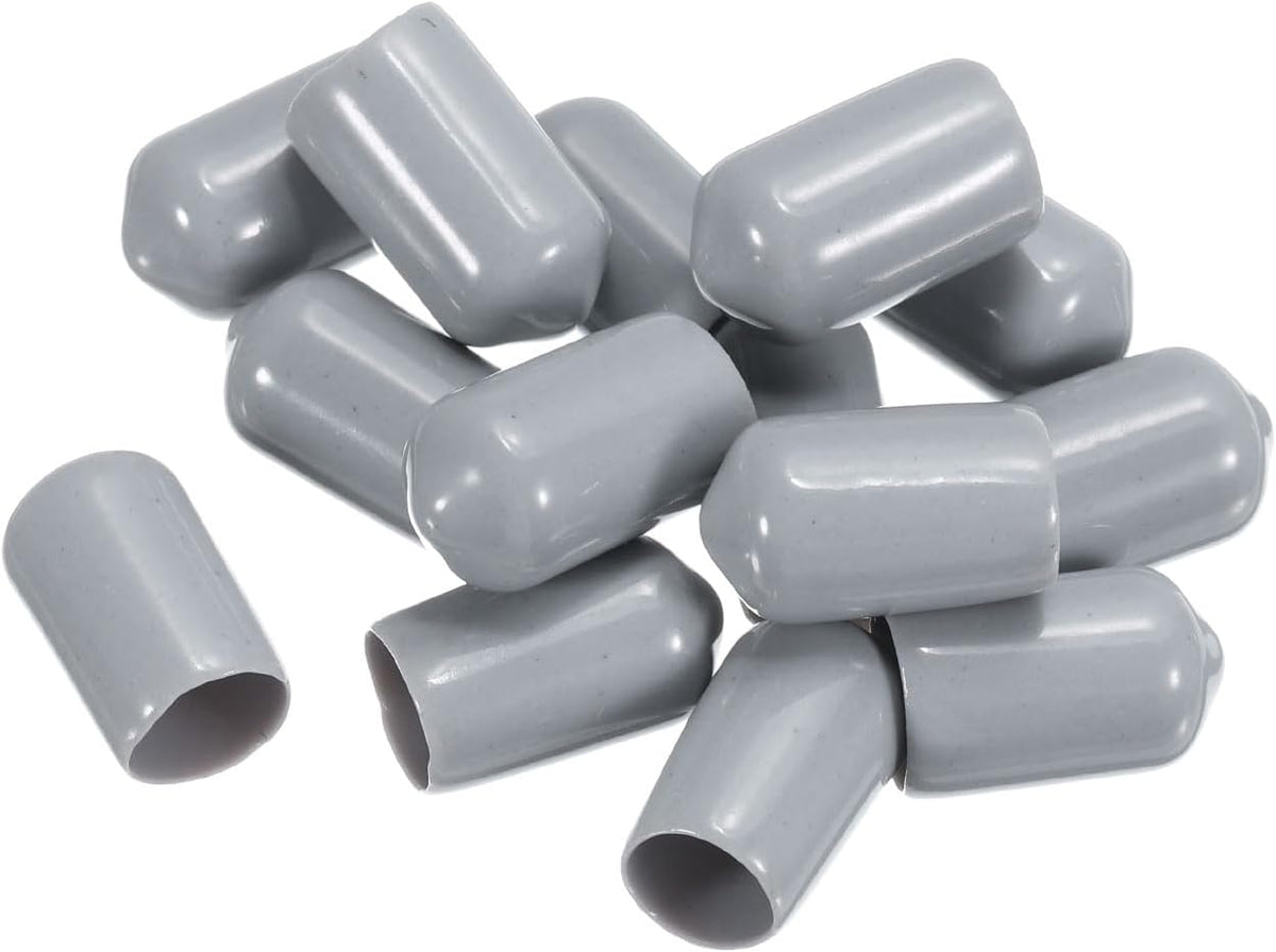 uxcell 20pcs Rubber End Caps 9.5mm(3/8") ID Vinyl PVC Round Tube Bolt Cap Cover Screw Thread