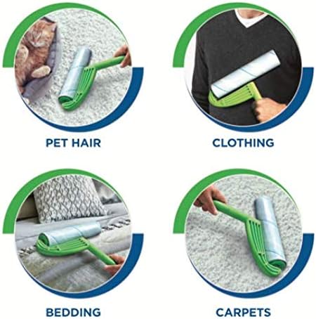 Leo 10-Inch Wide Lint Roller Refills, 3 Rolls with 50 Sheets Each (150 Sheets Total), Extra Sticky