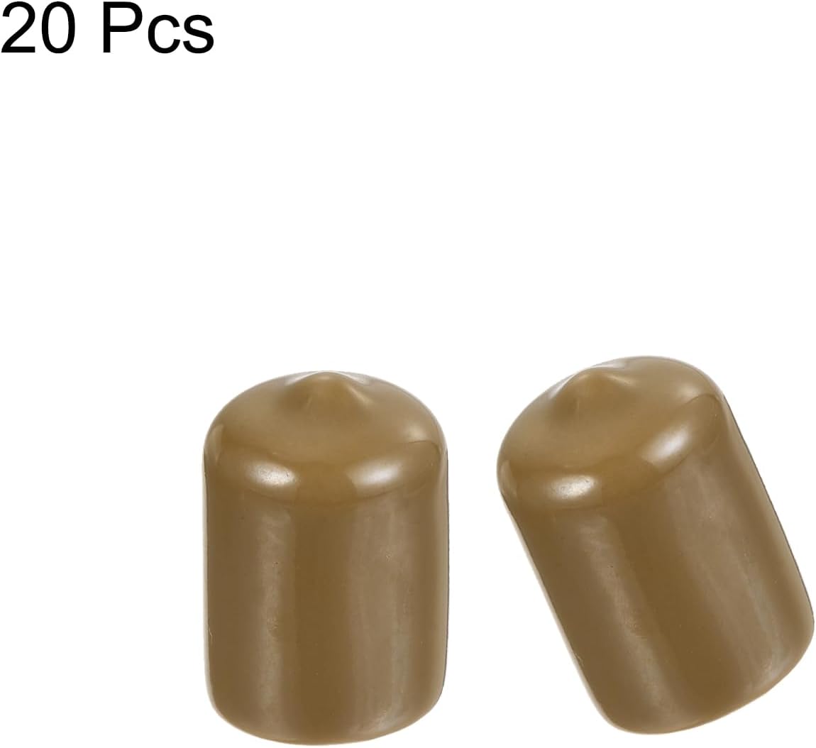 uxcell 20pcs Rubber End Caps 14mm ID Vinyl PVC Round Tube Bolt Cap Cover Screw Thread Protectors