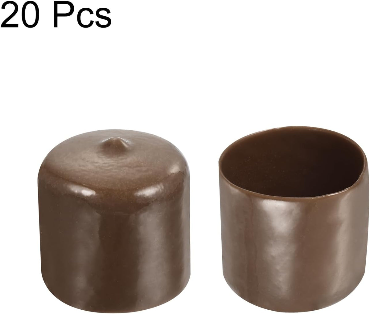 uxcell 20pcs Rubber End Caps 33mm(1 5/16") ID Vinyl PVC Round Tube Bolt Cap Cover Screw Thread
