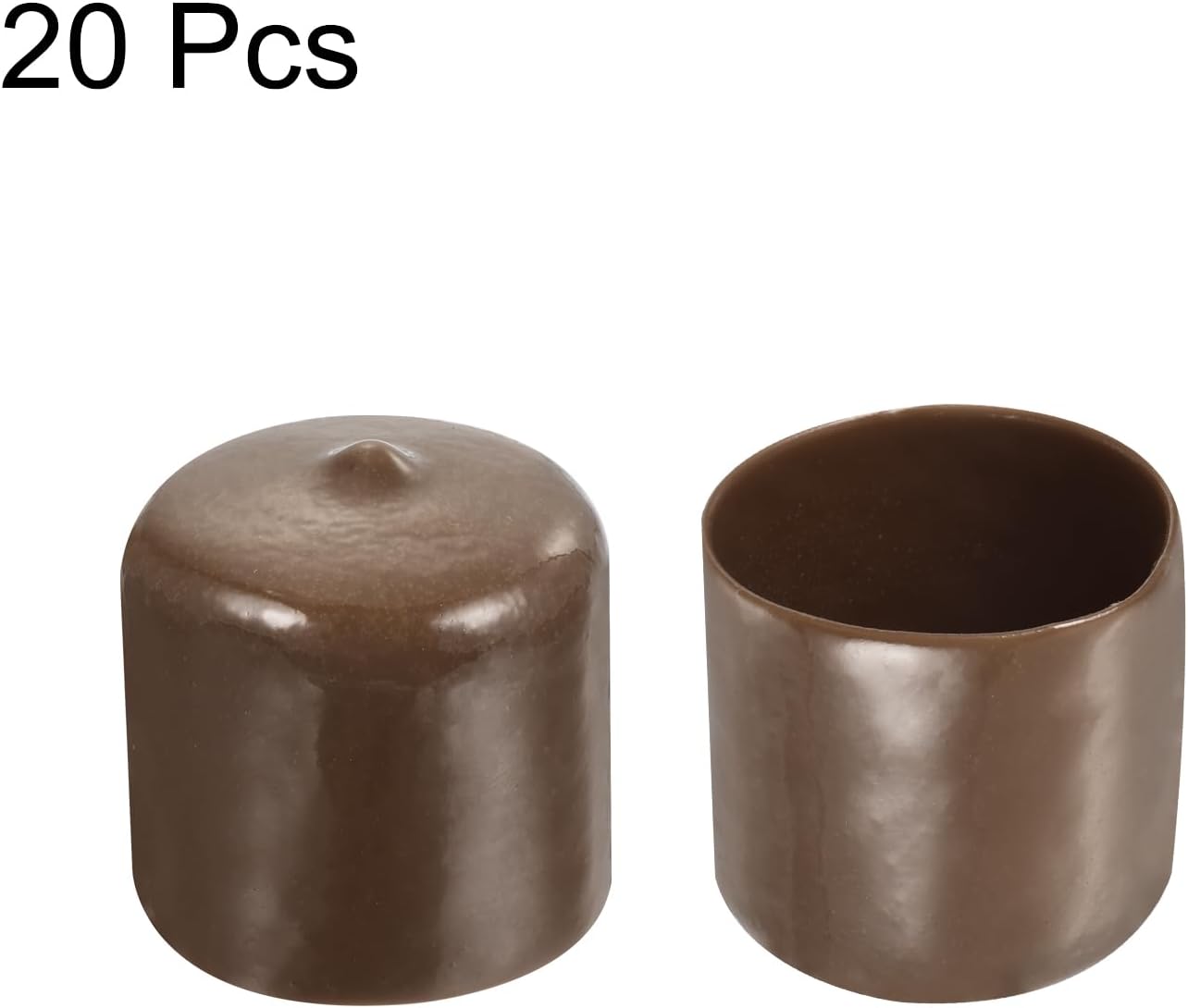 uxcell 20pcs Rubber End Caps 33mm(1 5/16") ID Vinyl PVC Round Tube Bolt Cap Cover Screw Thread