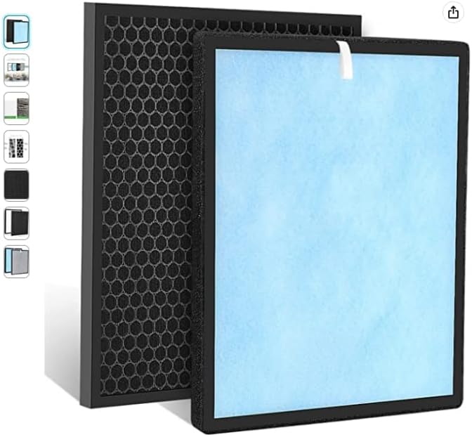 Filter Replacements for HSP001 Smart Air Purifier, 4 Stage Filtration of Fine Pre-Filter, Activated