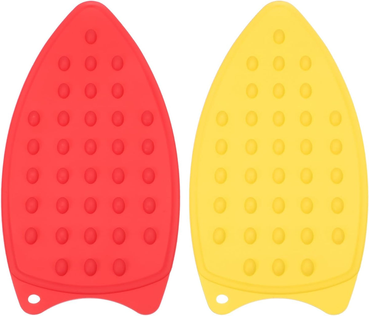 PATIKIL Silicone Iron Rest Pad, 2 Pcs Multipurpose Hot Heat Resistant Iron Rest Plate Protective