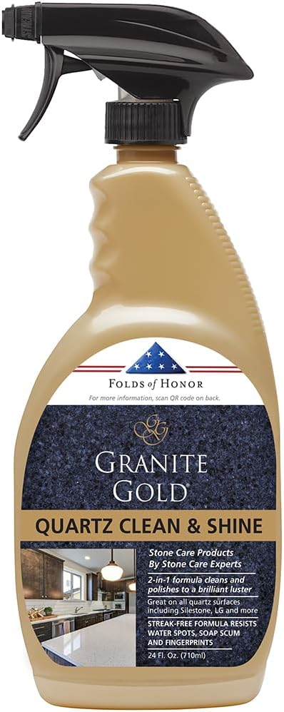 Granite Gold Quartz Clean & Shine Streak-Free Cleaner Deeps Cleans and Polishes All Quartz Surfaces