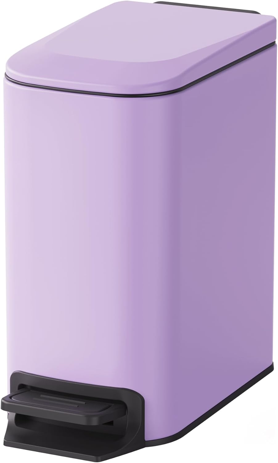 Cesun Small Bathroom Trash Can with Lid Soft Close, Step Pedal, 6 Liter / 1.6 Gallon Stainless