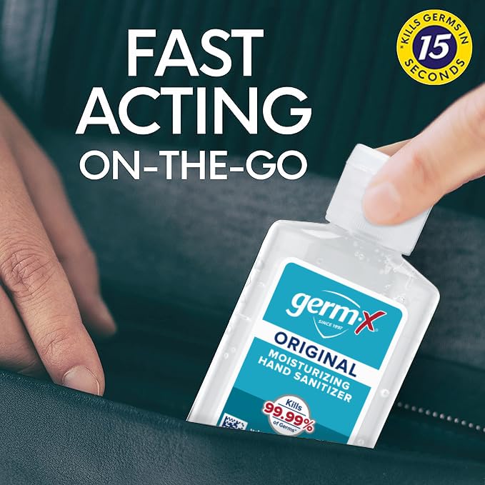 Germ-X Original Hand Sanitizer, Non-Drying Moisturizing Gel with Vitamin E, Instant and No Rinse
