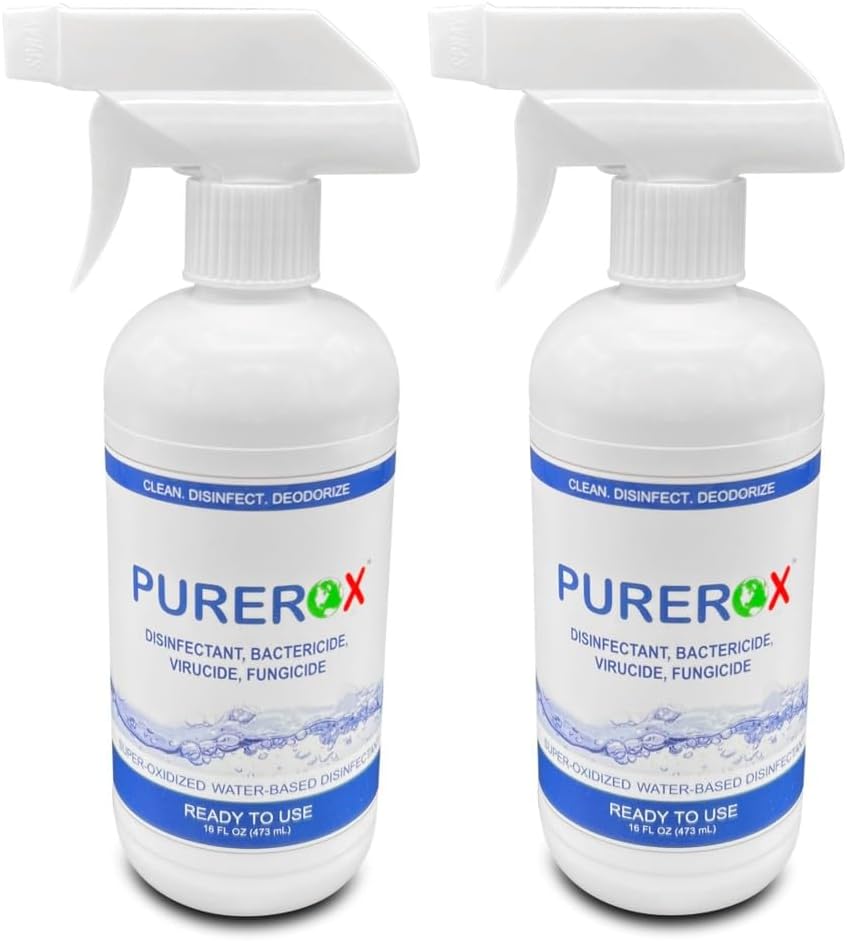 disinfectant (16oz, 2pk) Eliminate 99.9999% MRSA, Norovirus, Viruses, Fungus, Bacteria. Hospital