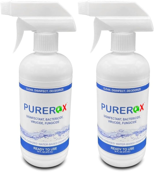 disinfectant (16oz, 2pk) Eliminate 99.9999% MRSA, Norovirus, Viruses, Fungus, Bacteria. Hospital