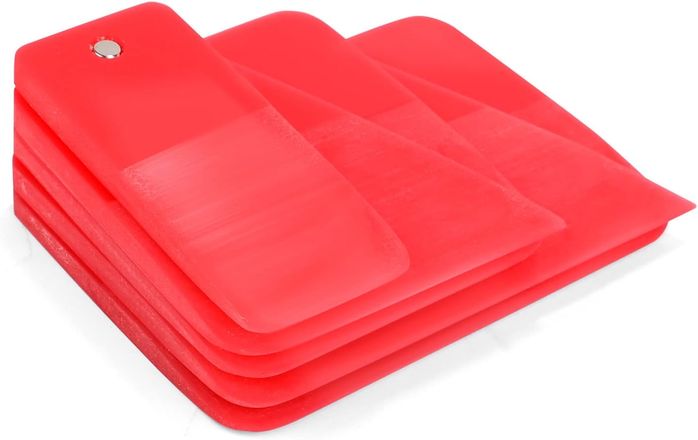 NEWISHTOOL 5 in 1 Magnet PPF Squeegee Kit with Packing Box, Different Sizes 80 Durometer Red TPU