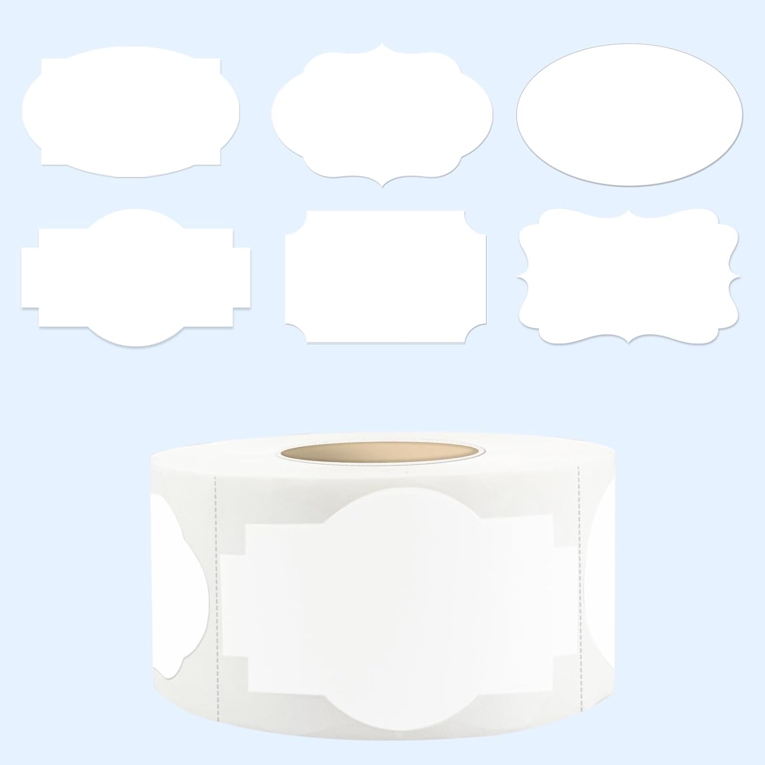 350 PCS Gift Tags Stickers Name Labels Stickers,2" x 1.2" Fancy Shape Stickers Self-Adhesive