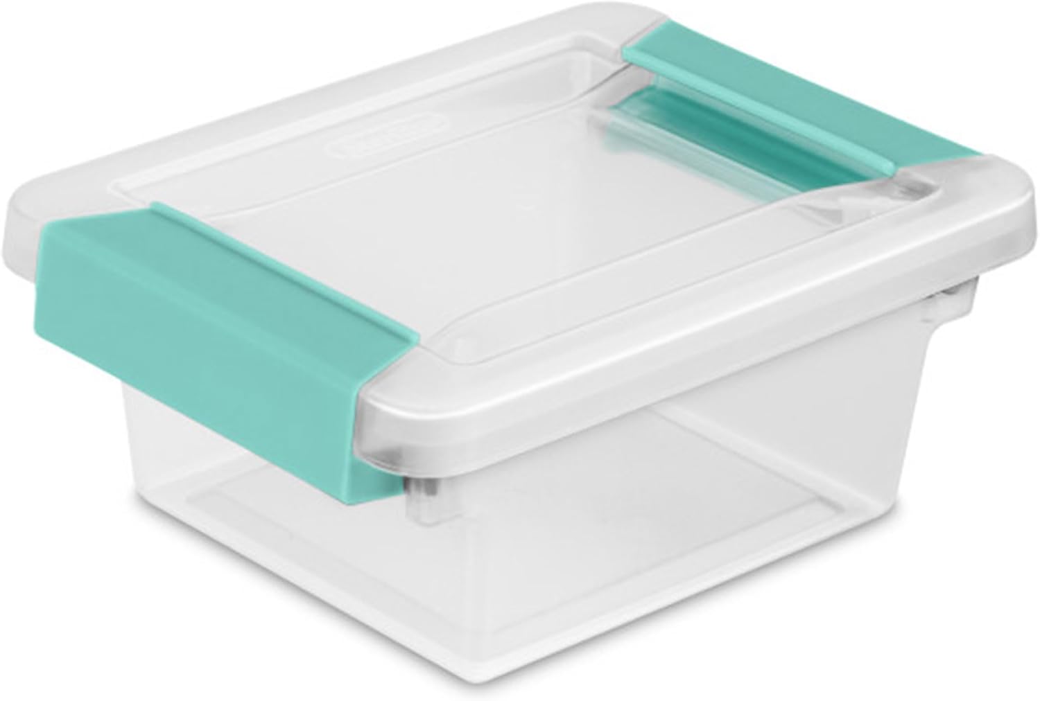Sterilite 12-Pack Clip Box, Stackable Clear Plastic Bins with Latching Lids, Mini - Writing, Arts
