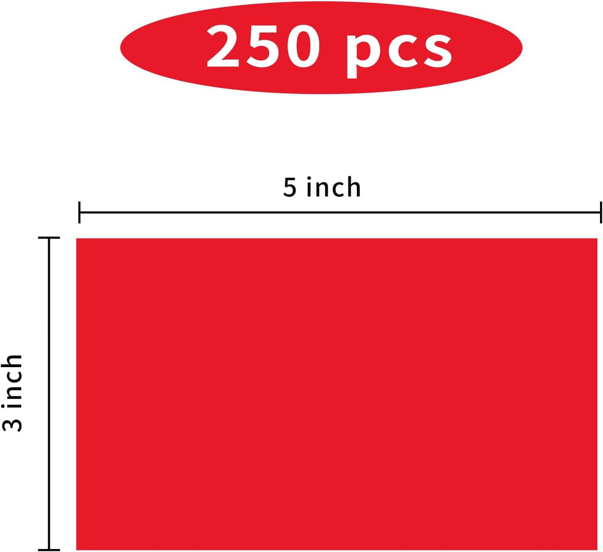 STARLIBOO 3"X5" Rectangle Colored Labels, Removable Moving Labels for Boxes, Permanent Warehouse