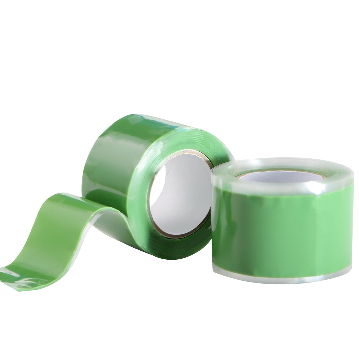 Self Fusing Silicone Tape 2 Rolls 1 in x 5' Green Waterproof Rubber Leak Proof Sealing Rubber