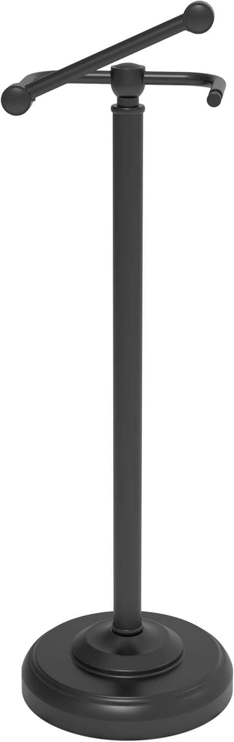 Black Toilet Paper Holder Stand, Matte Black Toilet Paper Holder Free Standing, Post Pivoting