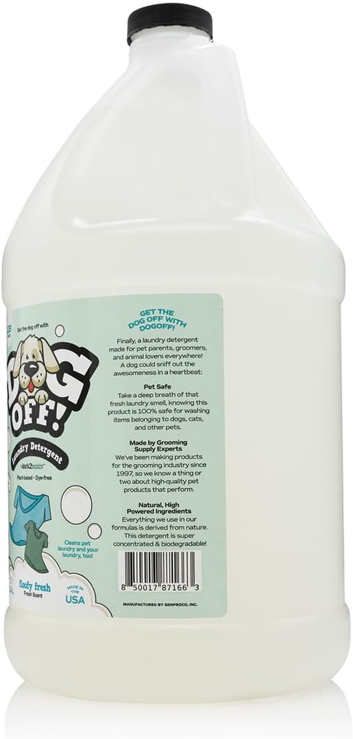 Bark2Basics Dog-Off Laundry Liquid Detergent, 1 Gallon - 128 Loads, Eliminates Pet Odors and Stains
