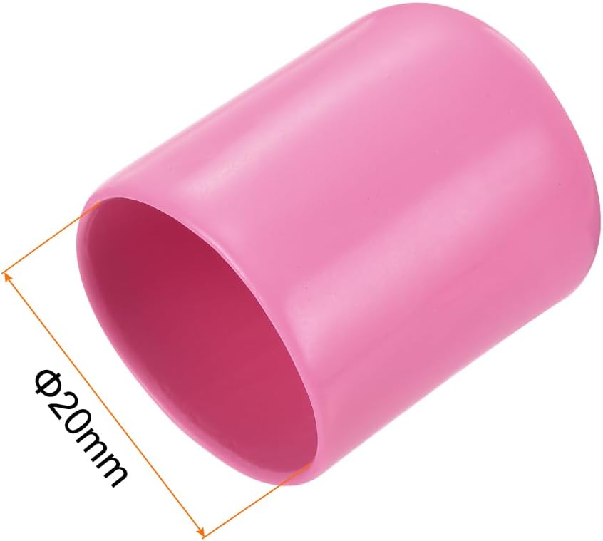uxcell 20pcs Rubber End Caps 20mm ID Vinyl PVC Round Tube Bolt Cap Cover Screw Thread Protectors