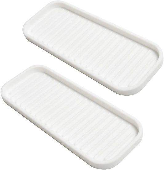 Silicone Sponge Holder Kitchen Sink Organizer Tray Dish Caddy Soap Dispenser, Scrubber Spoon