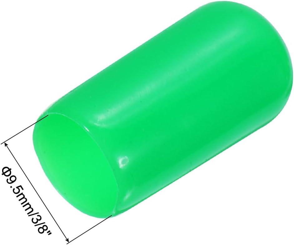 uxcell 20pcs Rubber End Caps 9.5mm(3/8") ID Vinyl PVC Round Tube Bolt Cap Cover Screw Thread