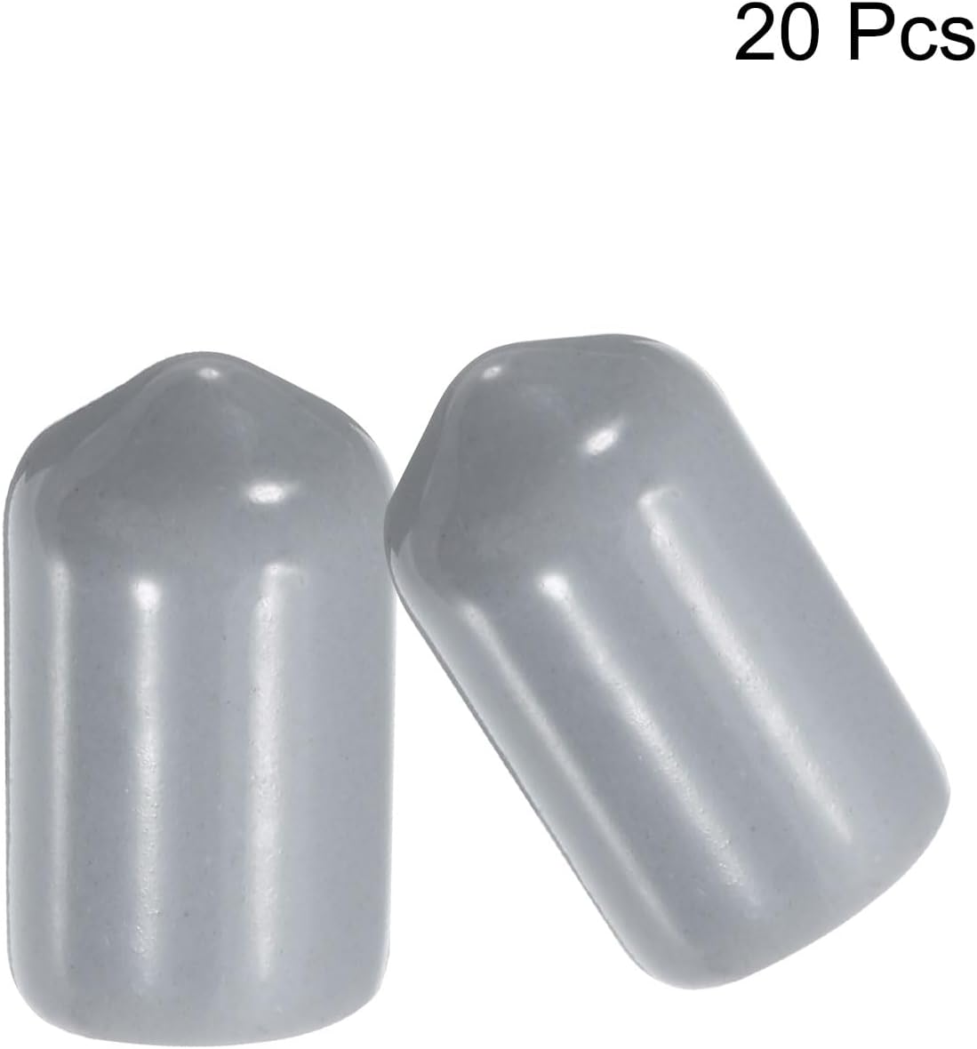 uxcell 20pcs Rubber End Caps 9.5mm(3/8") ID Vinyl PVC Round Tube Bolt Cap Cover Screw Thread