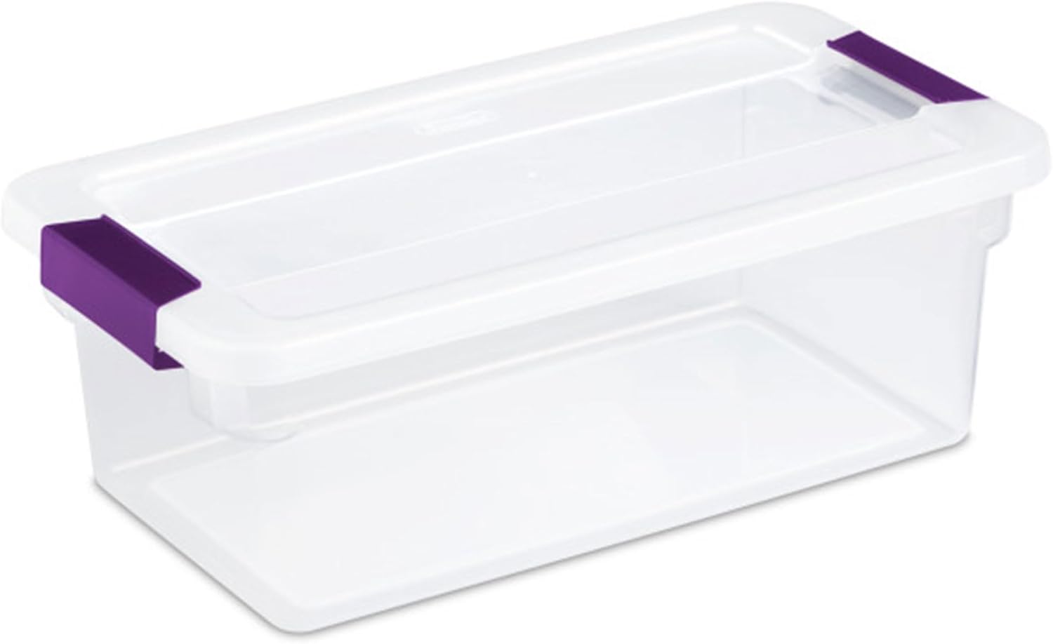 Sterilite 48-Pack ClearView Latch Box, Stackable Storage Organizer Bins for Home, 6 Quart