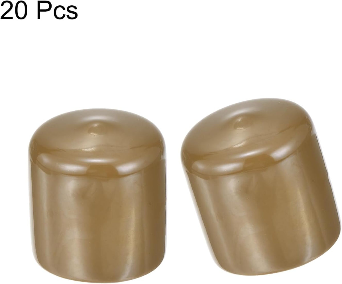 uxcell 20pcs Rubber End Caps 39mm(1 1/2") ID Vinyl PVC Round Tube Bolt Cap Cover Screw Thread