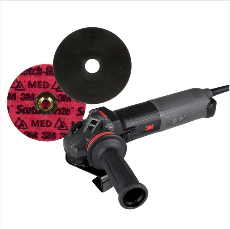 3M Electric Angle Grinder, 11131, VS, 6 in Paddle Switch, 13-Amp, 120V, for Cutting, Grinding