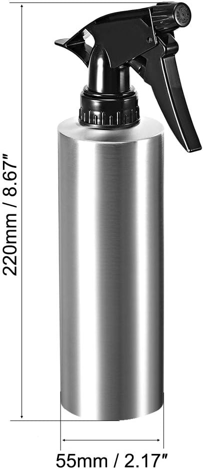 uxcell 11.8oz/350ml Spray Bottle 304 Stainless Steel with Fine Mist Sprayer, Empty Refillable
