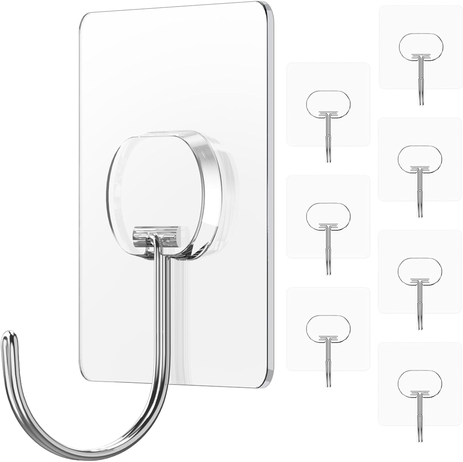 Large Adhesive Hooks for Hanging Heavy Duty Wall Hooks Self Adhesive Towel Coat Hooks Waterproof