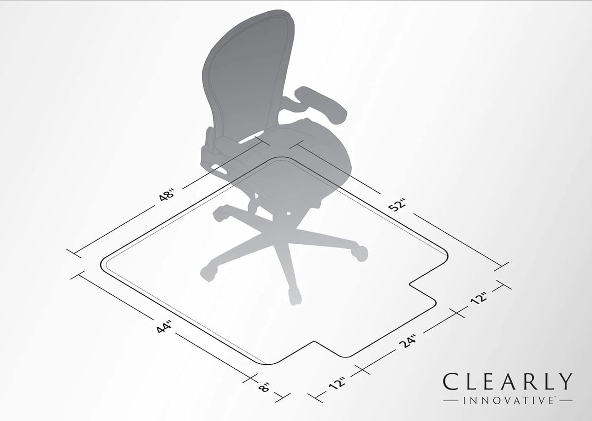 Exclusive Beveled Edge Glass Chair Mat for a Smooth Glide and Easy Roll On/Off by Clearly