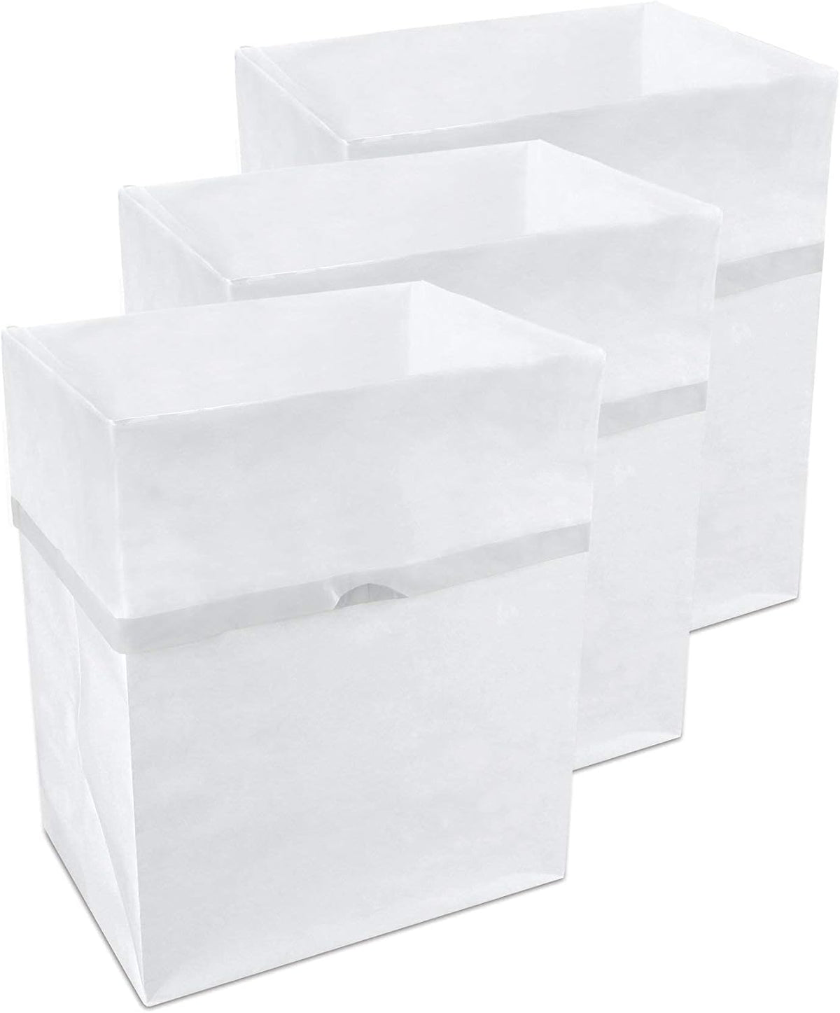13 Gallon Disposable Pop-Up Trash Cans (3-Pack) with Fitted Bags – Foldable Garbage & Recycling
