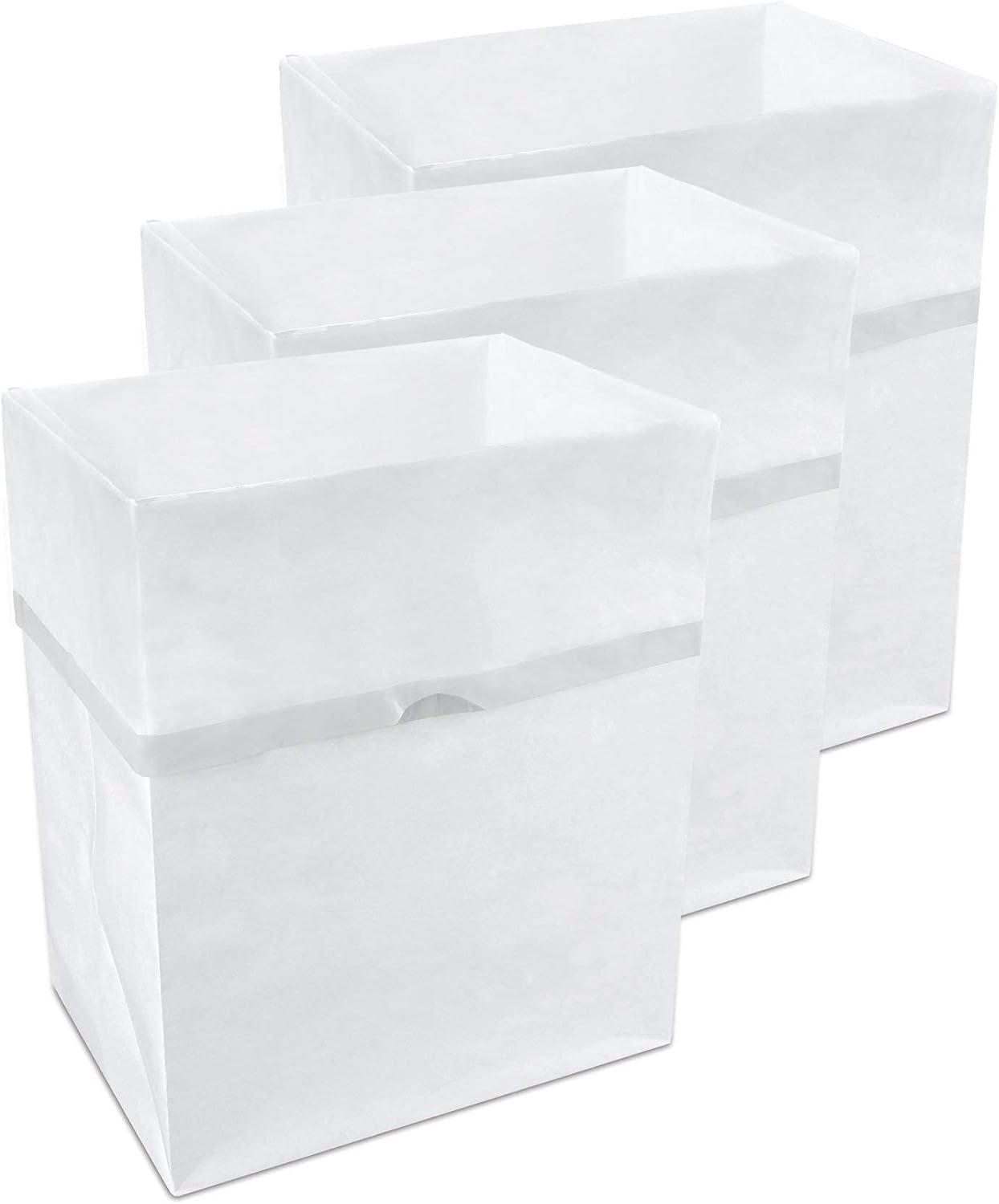 13 Gallon Disposable Pop-Up Trash Cans (3-Pack) with Fitted Bags – Foldable Garbage & Recycling