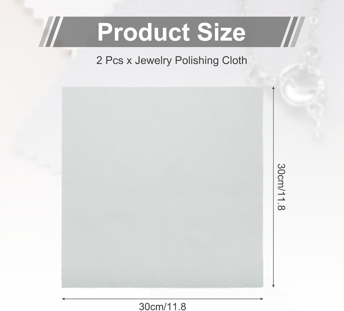 MECCANIXITY Jewelry Polishing Cloth 11.8x11.8 Inch Silver Polish Cleaning Cloths Jewelry Cleaner