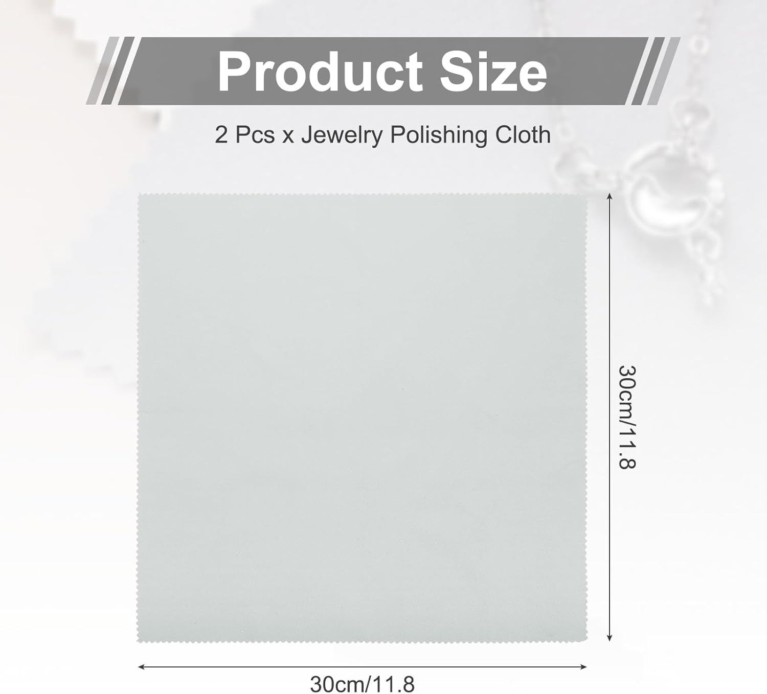 MECCANIXITY Jewelry Polishing Cloth 11.8x11.8 Inch Silver Polish Cleaning Cloths Jewelry Cleaner