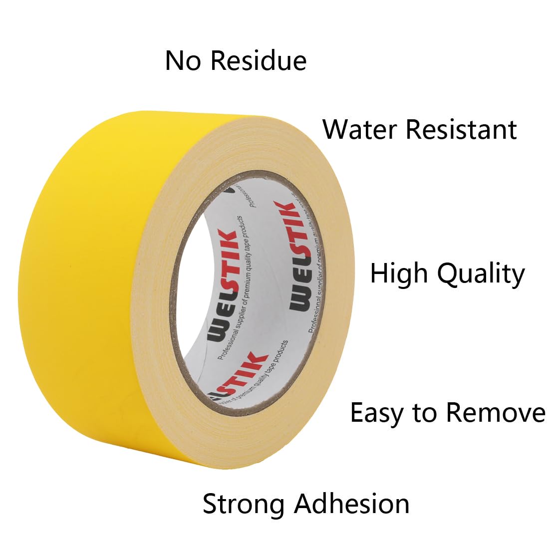 WELSTIK 2 Pack Gaffer Tape Yellow,2" X 33 Yards-10% Longer-Heavy Duty Gaffer Floor Tape Matte