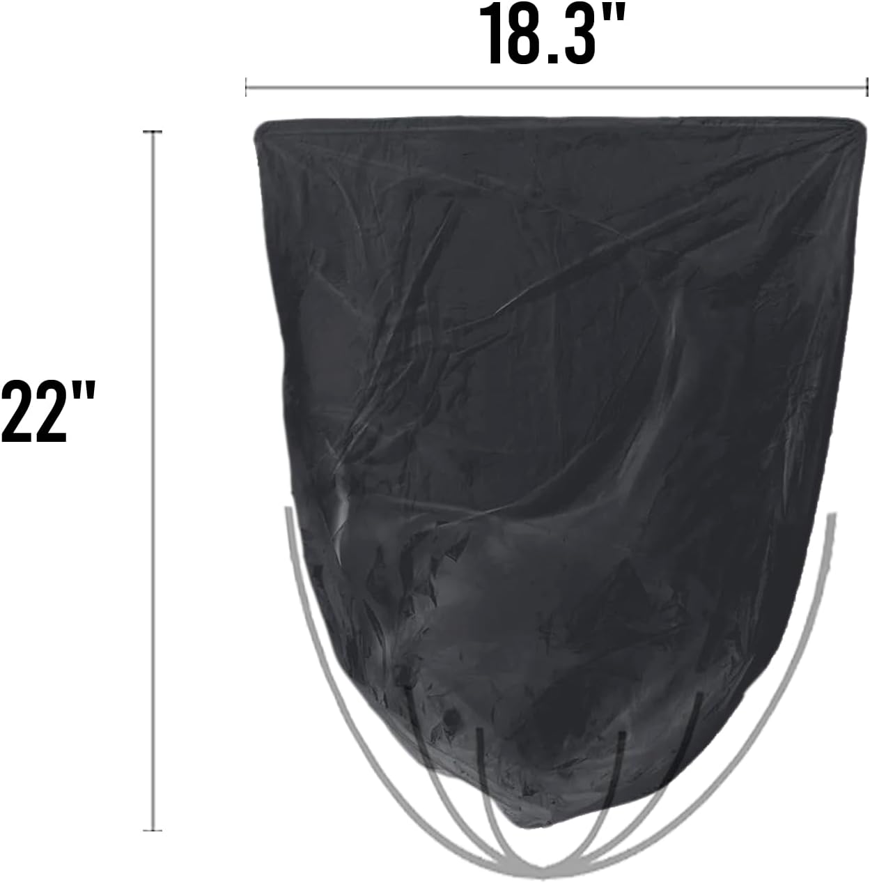 2-4 Gallon Trash Bags, 200 Count Black Garbage bags, Small Trash Can Bin Liners for Bathroom
