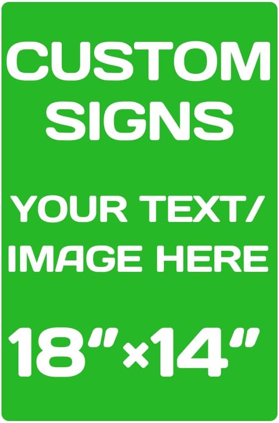 Personalized Aluminum Weatherproof Metal Signs - Multiple Sizes, Custom Text & Picture, Hazard