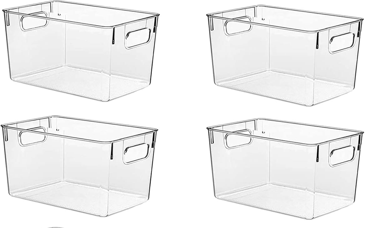 Clear Pantry Organizer Bins, Plastic Organizers & Storage Containers, Cabinet Organizer, Home