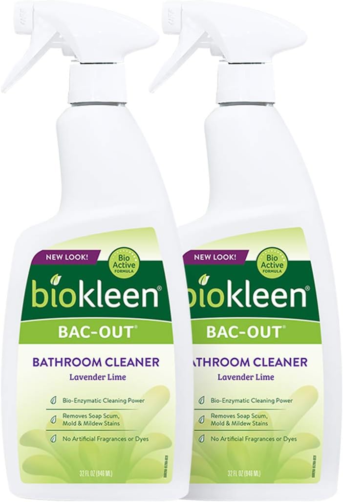Biokleen Bac-Out Natural Bathroom Cleaner - 2 Pack - Enzyme Professional Strength, Enzymatic