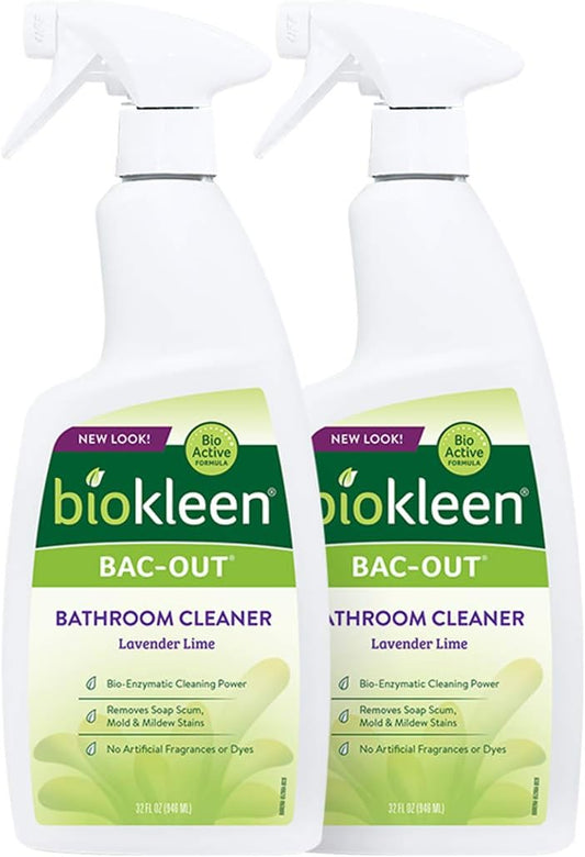 Biokleen Bac-Out Natural Bathroom Cleaner - 2 Pack - Enzyme Professional Strength, Enzymatic
