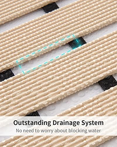 Shower-Mat Non Slip, PADOOR Heavy Duty Bathtub-Mat Curlable Quick Drain Sturdy Bath Tub Mat Without