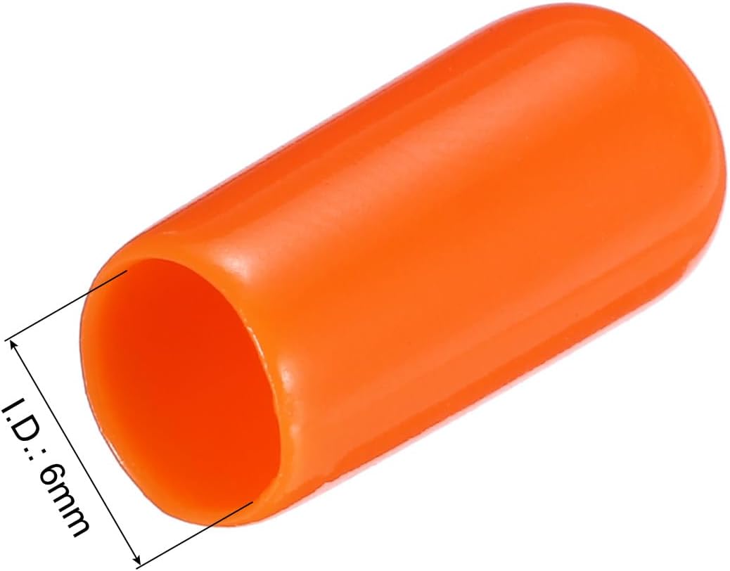 uxcell 20pcs Rubber End Caps 6mm(1/4") ID Vinyl PVC Round Tube Bolt Cap Cover Screw Thread