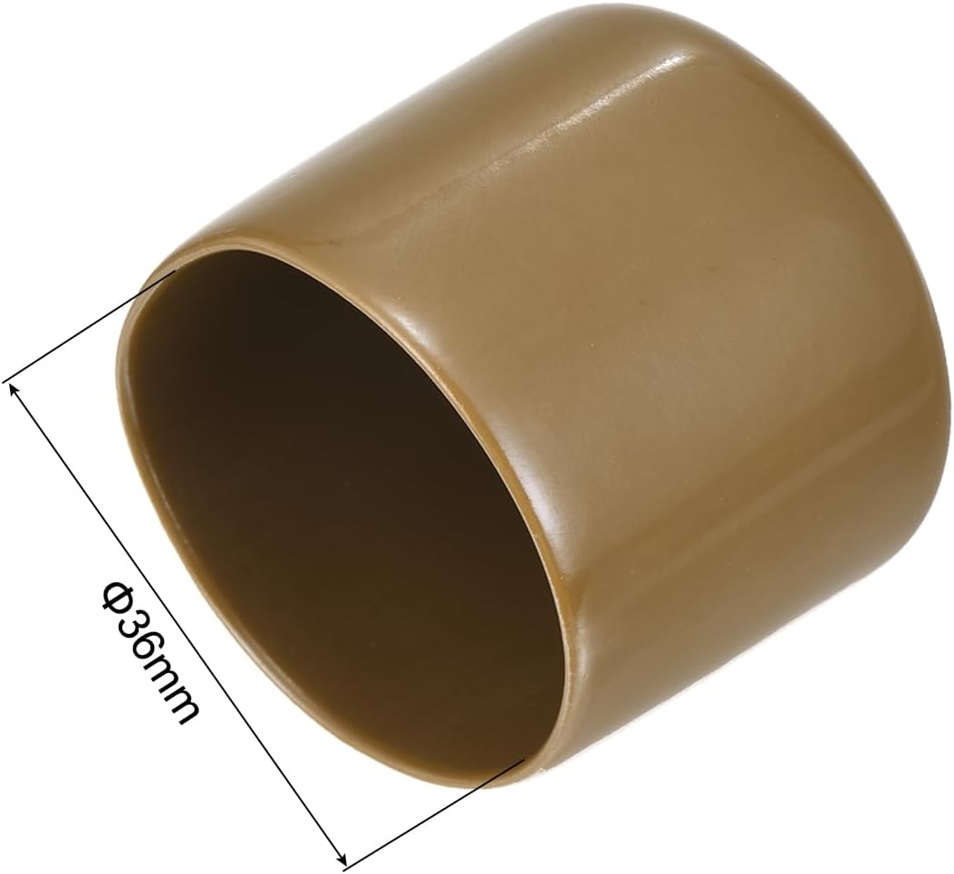 uxcell 20pcs Rubber End Caps 36mm ID Vinyl PVC Round Tube Bolt Cap Cover Screw Thread Protectors