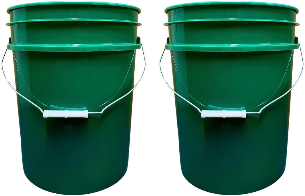 House Naturals 5 Gallon Premium HPDE Plastic Bucket - Made in USA Food Grade Storage Container, BPA