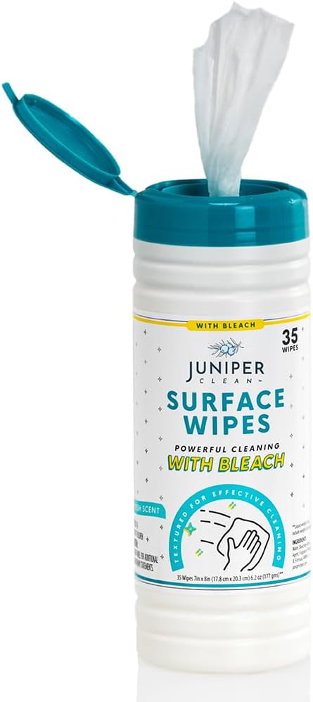 1 Pack Surface Cleaning Wipes with Bleach, All-Purpose Cleaner for Bathroom, Kitchen, Office, 35