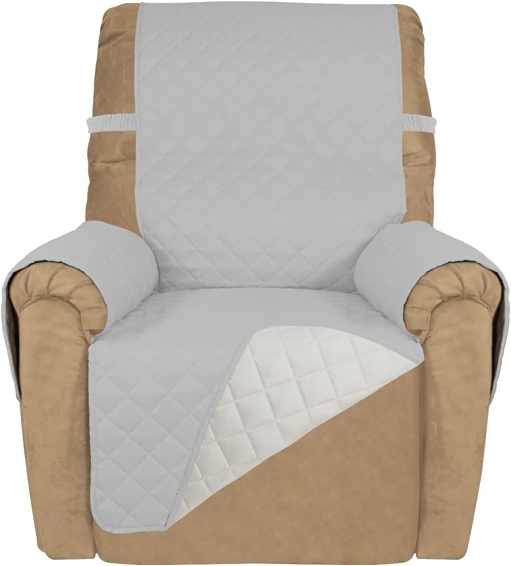 PureFit Reversible Quilted Sofa Cover, Water Resistant Slipcover Furniture Protector, Washable