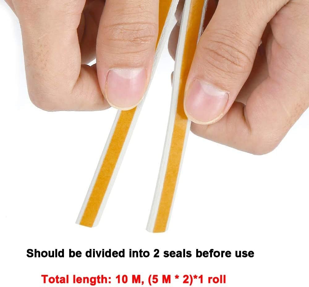 Weather Stripping Seal Strip Tape, Doors Windows Frame Self Adhesive D Type Foam Sealing Tape