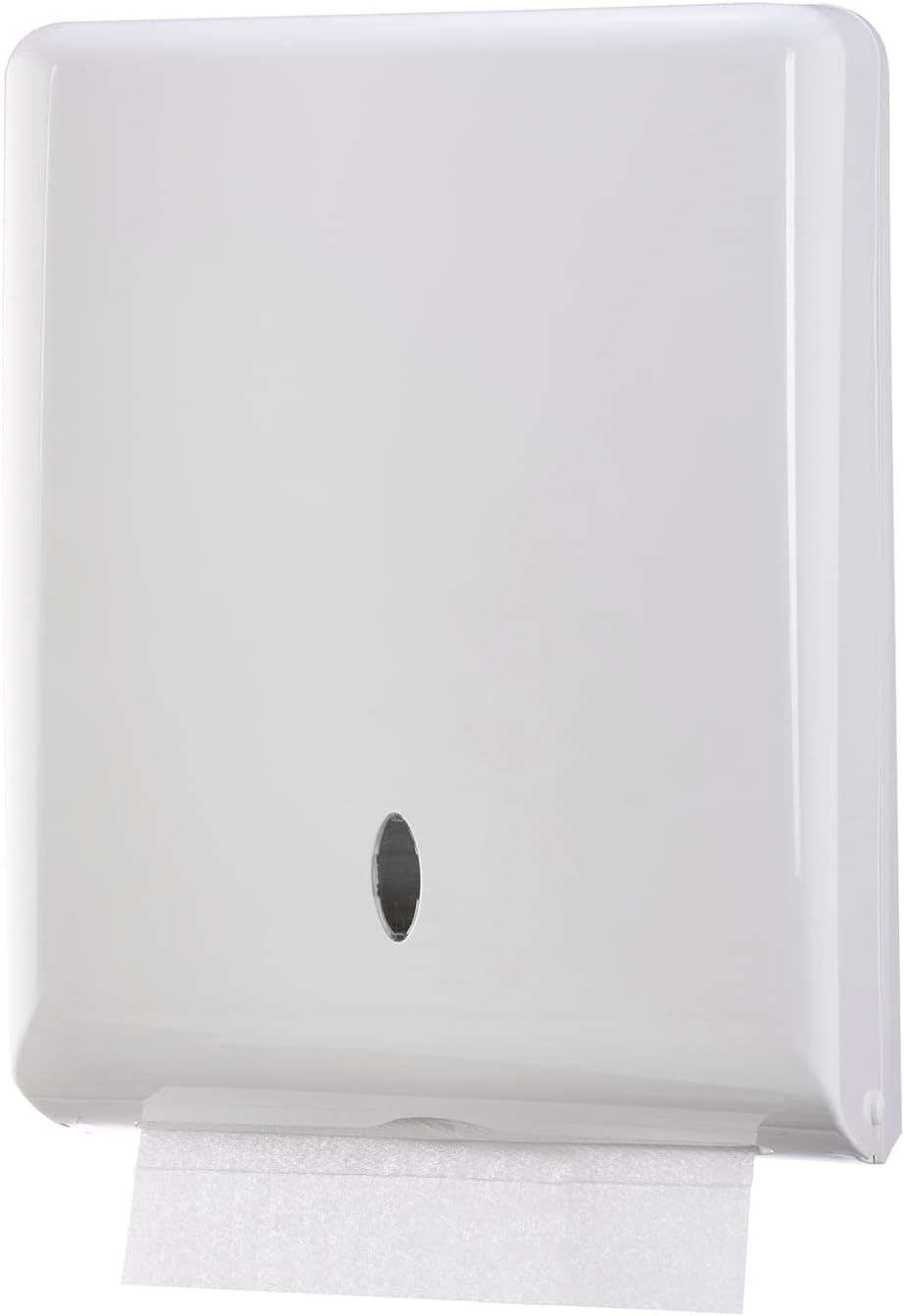 Commercial Paper Towel Dispenser Wall Mount, Holds 500 Multifold, Trifold, Z Fold, C Fold Hand